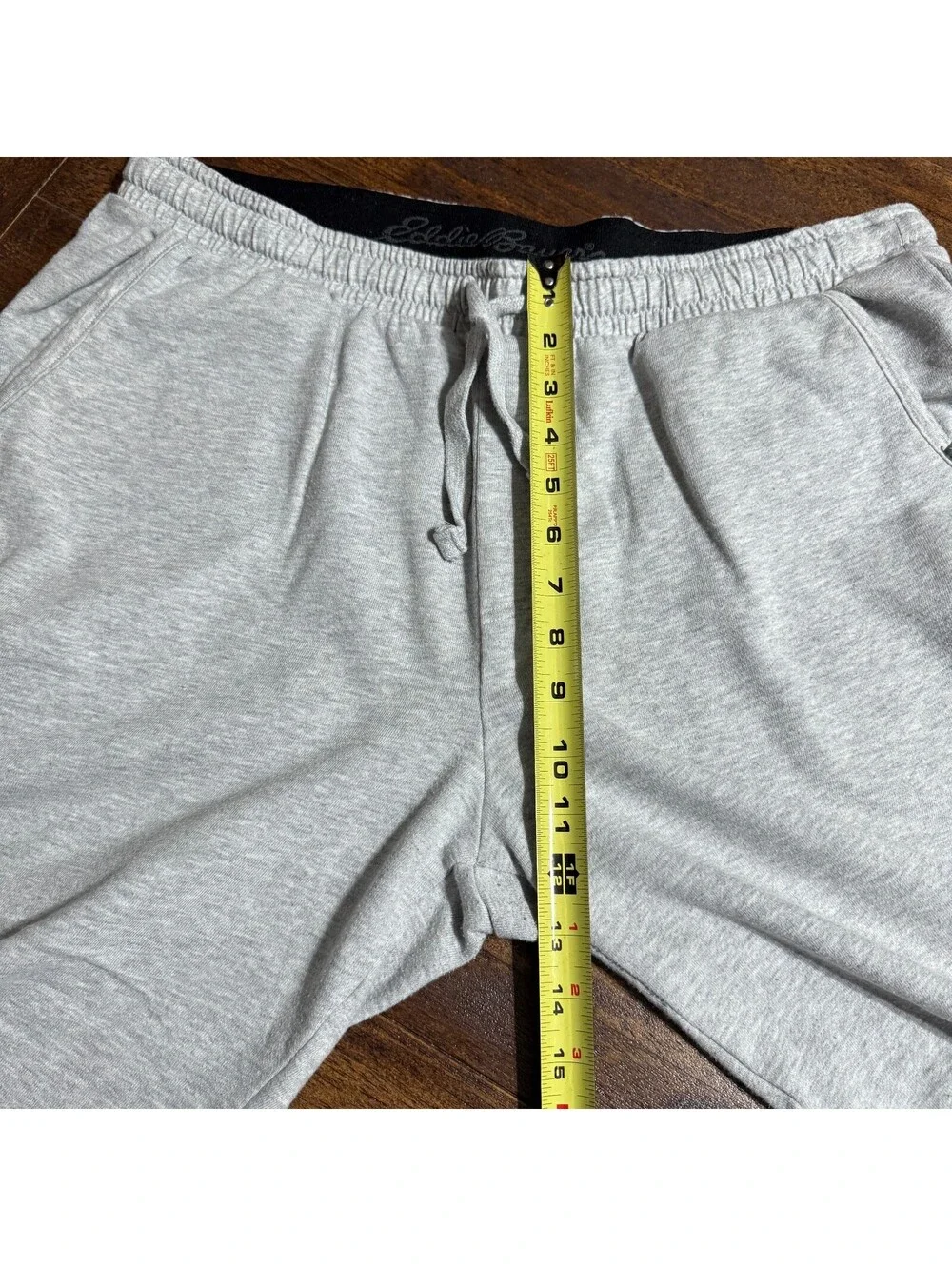 Eddie Bauer Mens Lounge Sweatpants L Heather Gray Cotton Blend Drawstring Soft